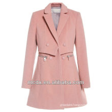 Korean Fashion High Quality Girl's Pink Trench Coat